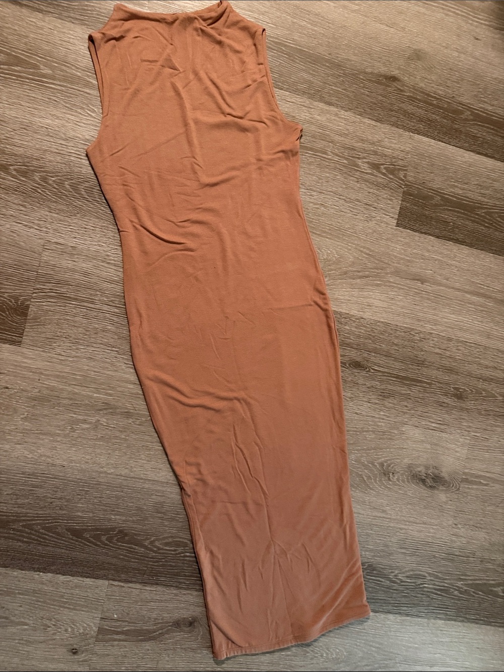 naked wardrobe Sleeveless Maxi Dress in Rusty Terracotta